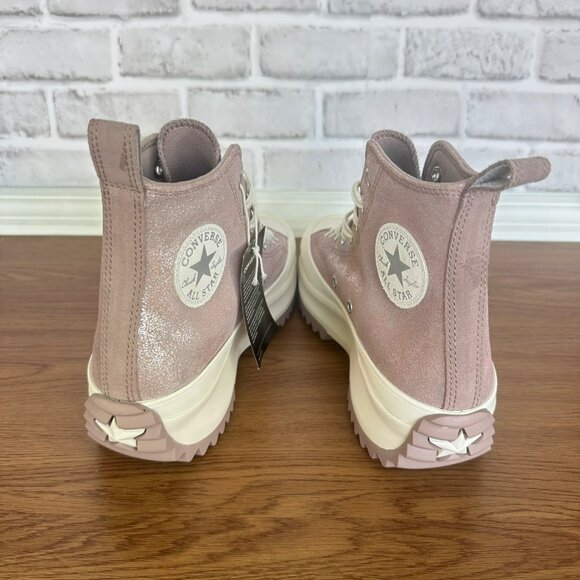 ⭐⭐Converse Run Star Hike Hi Platform Glitter Sz 8 Men's Shoes Suede Pink A11578C - Picture 5 of 9